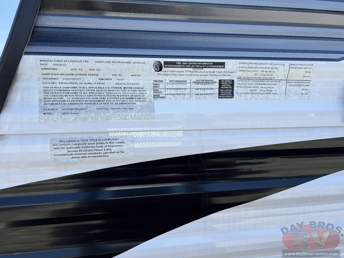 2021 Heartland Pioneer Travel Trailer