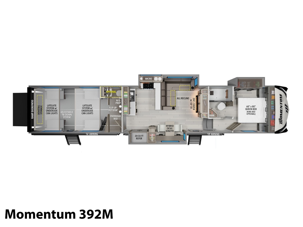 2025 Grand Design Momentum M-Class Toy Hauler Fifth Wheel