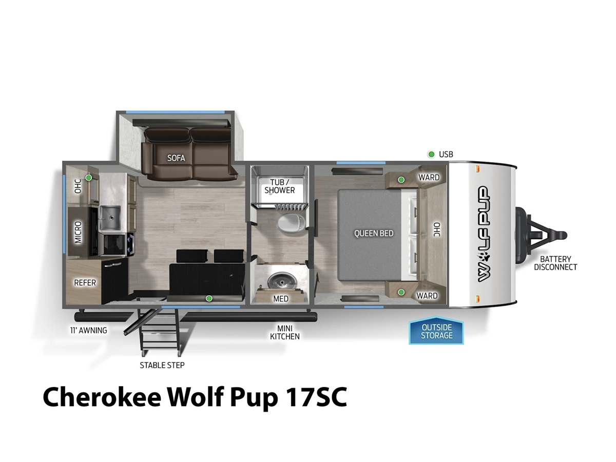 2027 Forest River Cherokee Wolf Pup 17SC Travel Trailer