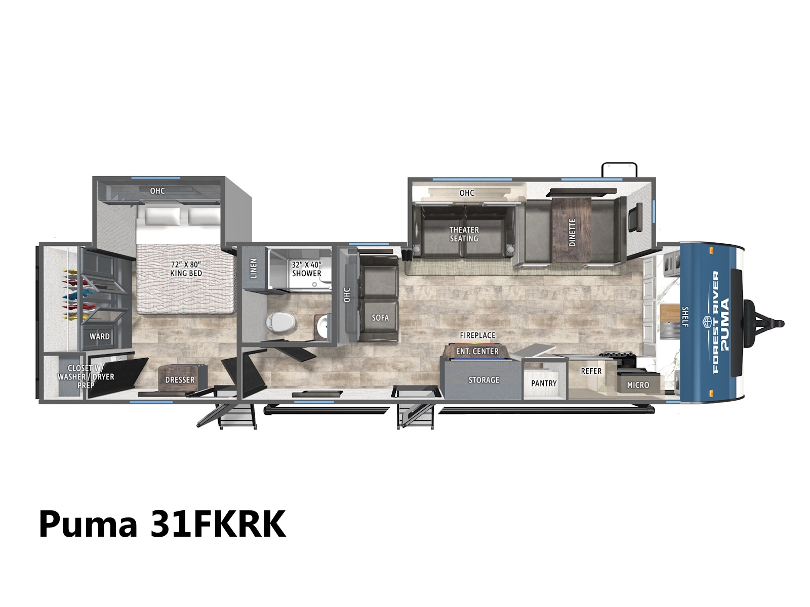 2027 Forest River Puma 31FKRK Travel Trailer