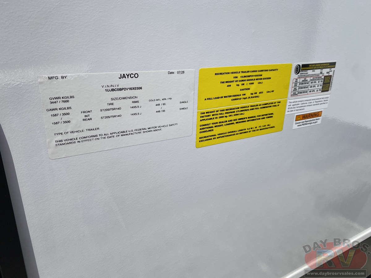 2027 Jayco Jay Flight SLX 261BHS Travel Trailer