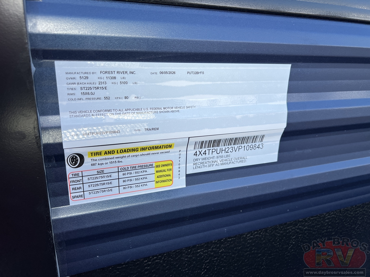 2027 Forest River Puma 32BHFS Travel Trailer