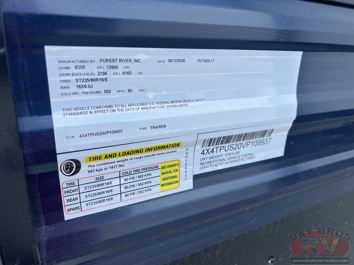 2027 Forest River Puma Vista 402LFT Travel Trailer